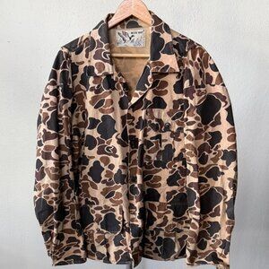 Vintage Duck Bay Duck Camo Hunting Chore Coat Size XL